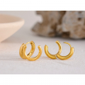 Yhpup Creative Geometric Stainless Steel Statement Gold Plated Hoop Earrings Charm Metal Temperament Personality Stylish Jewelry - Hoop Earrings - AliExpress