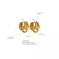 Yhpup New Stainless Steel Accessories Statement Gold Color Metalic Geometric Stud Earrings Pendientes Mujer Wholesale Gift - Hoop Earrings - AliExpress