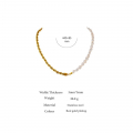 Yhpup Waterproof 316 Stainless Steel Natural Pearl Necklace New Luxury Chain Collar Necklace 18 K Metal Gold Jewelry 2021 Women - Necklace - AliExpress