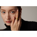 Yhpup Sun Abstract Ring Stainless Steel Golden Texture Metal Geometric Trendy Charm Jewelry Украшения 2022 Бижутерия Party - Rings - AliExpress