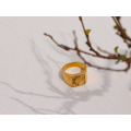 Yhpup Sun Abstract Ring Stainless Steel Golden Texture Metal Geometric Trendy Charm Jewelry Украшения 2022 Бижутерия Party - Rings - AliExpress