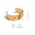 Yhpup Celestial Resin Cuff Bangle Bracelet Stainless Steel Gold Color Texture Fashion Chic Jewelry Gala Gift 2022 Waterproof - Bangles - AliExpress