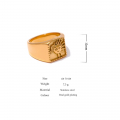 Yhpup Sun Abstract Ring Stainless Steel Golden Texture Metal Geometric Trendy Charm Jewelry Украшения 2022 Бижутерия Party - Rings - AliExpress