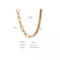 Yhpup 316l Stainless Steel Chain Necklace Statement Golden Glossy Thick Chunky Collar Necklace Цепочка На Шею Женская Gift New - Necklace - AliExpress