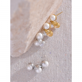 Yhpup New Imitation Pearls Stainless Steel Gold Color Unique Stud Earrings Korean Fashion Jewelry For Women Romantic Charms - Stud Earrings - AliExpress