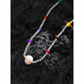 Yhpup 4mm Stainless Steel Beads Never Fade Color Mix Natural Pearls Stone Colorful Handmade Women's Necklace Bracelet Jewelry - Necklace - AliExpress