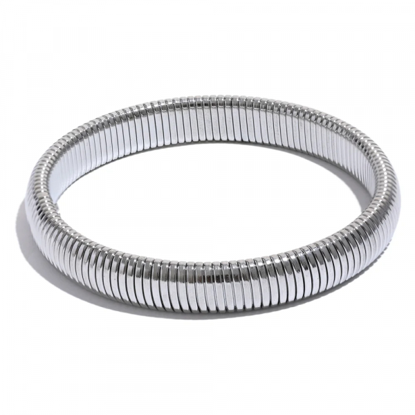 Yhpup-2023-Waterproof-Stainless-Steel-Elastic-Thick-Metal-Bracelet-Bangle-18K-Gold-Plated-Trend-Fashion-Unisex
