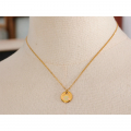 Yhpup Cute Enamel Yellow Duck Round Pendant Stainless Steel Chic Necklace Women Stylish Charm Korean Waterproof Luck Jewelry