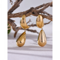 Yhpup Charm Stainless Steel Water Drop Teardrop Dangle Earrings Waterproof Metal Statement High Quality Jewelry 18K Gold Plated