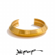 Yhpup 55cm Gold PVD Plated Stainless Steel Smooth Polished Cuff Bracelet Waterproof Fashion Charm High Quality Bangle for Women