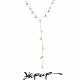 Yhpup 2025 Cross Butterfly Zircon Pearl Drop Long Chest Y Chain Necklace PVD Plated Stainless Steel Summer Fashion Jewelry