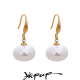 Yhpup Korean Style Simulated Pearls Chic Dangle Earrings for Women Prevent Allergy Stainless Steel Daily Jewelry High Quality